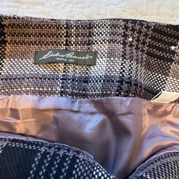 Eddie Bauer Black and Brown Plaid Pencil Skirt - Picture 3 of 5
